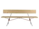 Kampenwand Bench With Backrest, Outdoor - Red rope