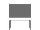 Seiltänzer Table, 75 x 160 x 90 cm, Laminate silk-matt dark grey, Red