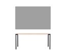 Seiltänzer Table, 75 x 160 x 90 cm, Linoleum grey, Black