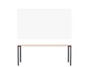 Seiltänzer Table, 75 x 190 x 90 cm, Laminate silk-matt white, Red