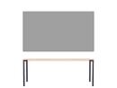 Seiltänzer Table, 75 x 190 x 90 cm, Linoleum grey, Red