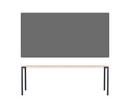 Seiltänzer Table, 75 x 220 x 90 cm, Laminate silk-matt dark grey, Red