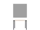 Seiltänzer Table, 75 x 90 x 90 cm, Linoleum grey, Black