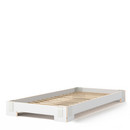 Tagedieb Stacking bed, 90 x 200 cm, White, With rollable slatted base