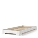 Tagedieb Stacking bed, 90 x 200 cm, White, With rollable slatted base