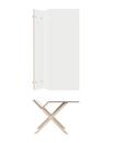 Kant Desk, 190 cm, 74 cm, FU (plywood, birch) laminate white silk mat