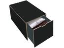 Bett drawer 16, L 103,1 x W 46,8, Melamine black with birch edge, Classic (without castors)