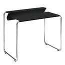 PS07 Secretary, Deep black (RAL 9005), Without desk pad, chromed