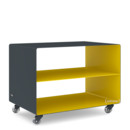 Trolley R 103N, Bicoloured, Anthracite grey (RAL 7016) - Traffic yellow (RAL 1023), Transparent castors