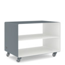 Trolley R 103N, Bicoloured, Basalt grey (RAL 7012) - Pure white (RAL 9010), Transparent castors