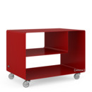 Trolley R 106N, Self-coloured, Ruby red (RAL 3003), Industrial castors