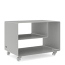 Trolley R 106N, Self-coloured, Aluminium white (RAL 9006), Transparent castors