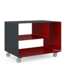 Trolley R 106N, Bicoloured, Anthracite grey (RAL 7016) - Ruby red (RAL 3003), Industrial castors