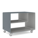 Trolley R 106N, Bicoloured, Basalt grey (RAL 7012) - White aluminium (RAL 9006), Industrial castors