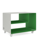 Trolley R 106N, Bicoloured, Pure white (RAL 9010) - May green (RAL 6017), Transparent castors