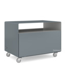 Trolley R 107N, Bicoloured, Basalt grey (RAL 7012) - White aluminium (RAL 9006), Industrial castors