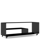 Sideboard R 111N, Self-coloured, Deep black (RAL 9005), Transparent castors