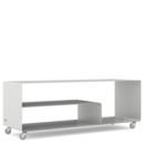 Sideboard R 111N, Self-coloured, Aluminium white (RAL 9006), Industrial castors