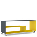 Sideboard R 111N, Bicoloured, Anthracite grey (RAL 7016) - Traffic yellow (RAL 1023), Industrial castors