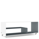 Sideboard R 111N, Bicoloured, Pure white (RAL 9010) - Basalt grey (RAL 7012), Transparent castors