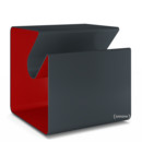 V44 Side Table, Anthracite grey (RAL 7016) - Ruby red (RAL 3003), Glides
