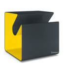 V44 Side Table, Anthracite grey (RAL 7016) - Traffic yellow (RAL 1023), Glides