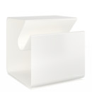 V44 Side Table, Pure white (RAL 9010), Glides