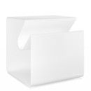 V44 Side Table, Signal white (RAL 9003), Glides