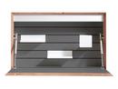 Flatbox wall secretary, Melamine anthracite with birch edge