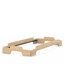 Stacking Bed, 90 x 200, Lacquered birch, Without slatted frame