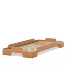 Stacking Bed, 90 x 200, Oiled beech, Rollable
