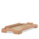 Stacking Bed, 90 x 200, Natural beech, Rollable