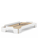 Stacking Bed Comfort, CPL white, Solid wood frame
