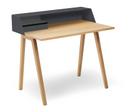 PS04/PS05 Secretary, W 100 x D 63 cm (PS04), Anthrazite grey (RAL 7016), Oiled oak, With power box