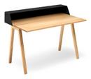 PS04/PS05 Secretary, W 120 x D 75 cm (PS05), Deep black (RAL 9005), Oiled oak, Without power box