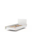 Flai Bed, 90 x 200, With headboard, CPL white, With slatted frame