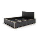 Spaze Bed, 160 x 200, With headboard, 4, CPL matt black