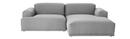 Connect Sofa Lounge, 2 Seater, Lounge-Modul right, Fabric Remix light grey