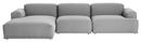 Connect Sofa Lounge, 3 Seater, Lounge-Modul left, Fabric Remix light grey