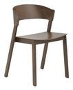Cover Side Chair, Dark brown stained oak