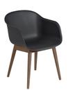 Fiber Armchair Wood, Black / dark brown