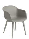 Fiber Armchair Wood, Grey