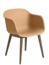 Fiber Armchair Wood, Ochre / dark brown