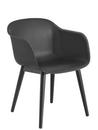 Fiber Armchair Wood, Black