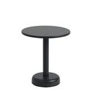 Linear Steel Coffee Table, Ø 42 x H 47 cm, Black