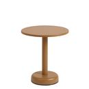 Linear Steel Coffee Table, Ø 42 x H 47 cm, Burnt Orange