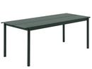 Linear Table Outdoor, L 200 x W 75 cm, Dark green