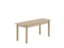 Linear Wood Bench, W 110 x D 34 cm