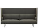 Outline Highback Sofa, 3 Seater, Fabric Fiord 961 - Greyish-green