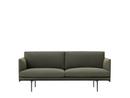 Outline Sofa, 2 Seater, Fabric Fiord 961 - Greyish-green